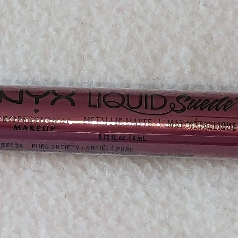 Pure Society (Deep Violet With Blue Pearl) Liquid Suede Metallic Matte Lipstick - Picture 7 of 14